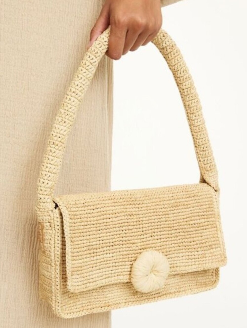 BY MALENE BIRGER Miro Raffia Shoulder Bag